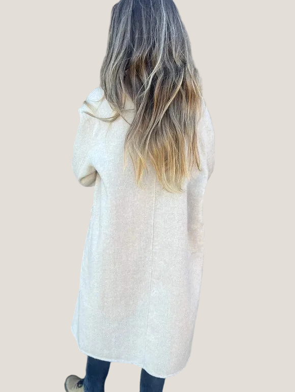 Manteau Victoire crème, vue de dos